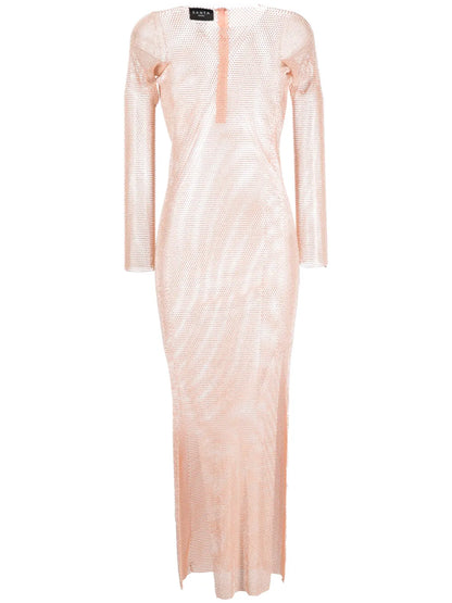 Rhinestone-Embellished Long Dress