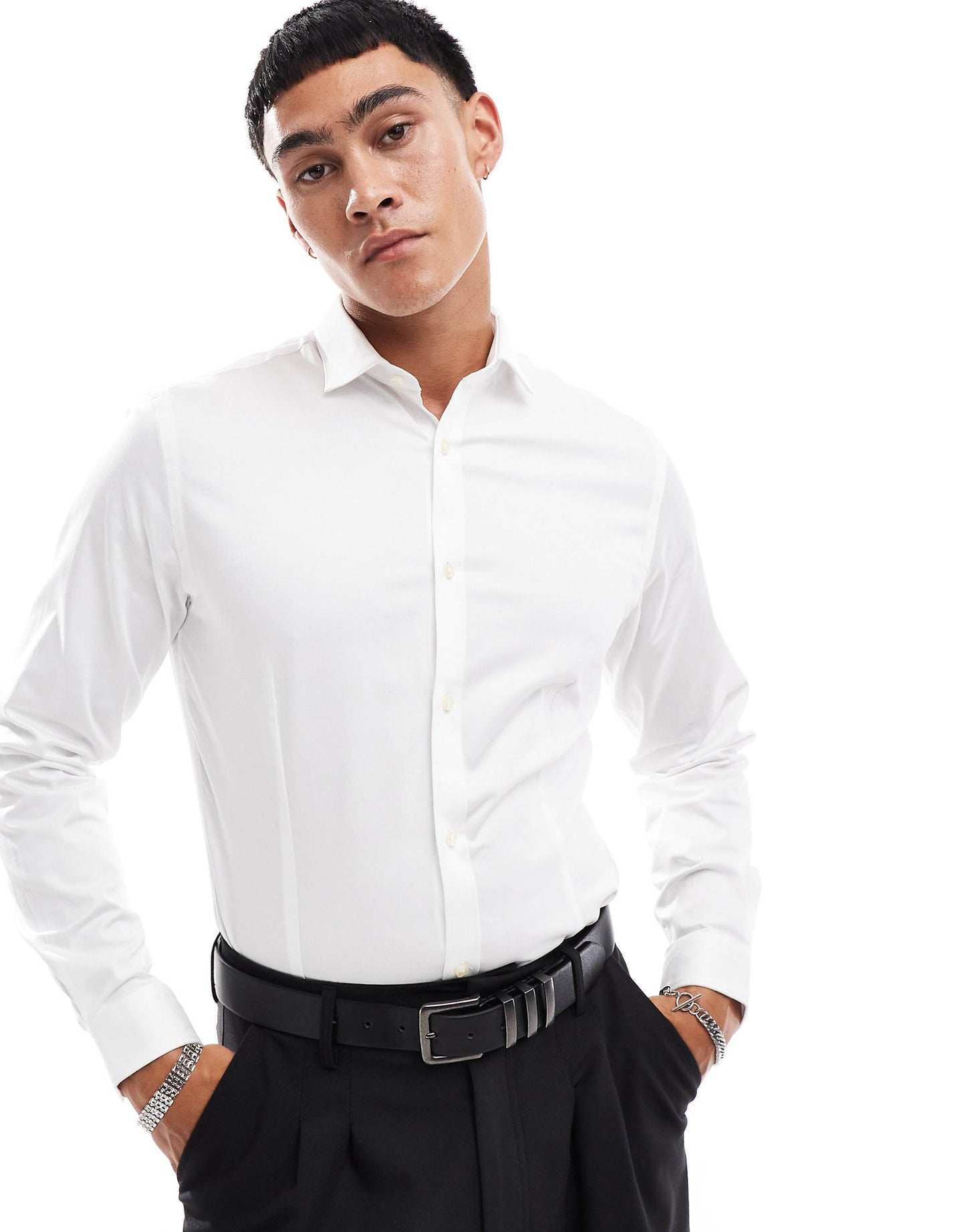 Premium Super Slim Fit Stretch Smart Shirt
