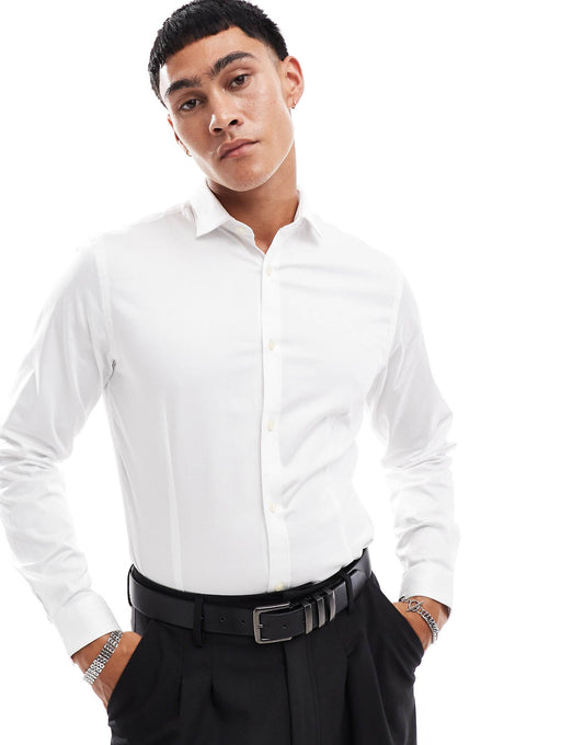 Premium Super Slim Fit Stretch Smart Shirt