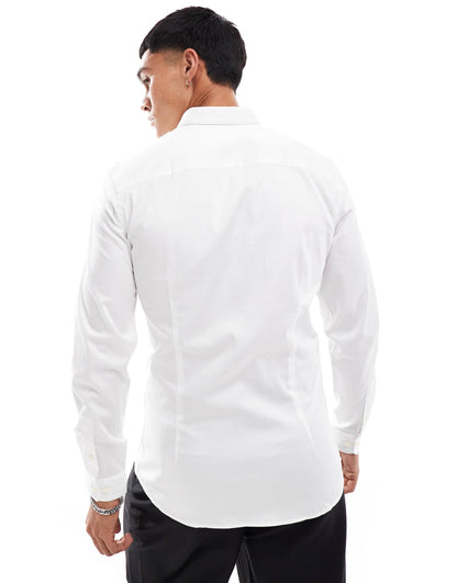 Premium Super Slim Fit Stretch Smart Shirt