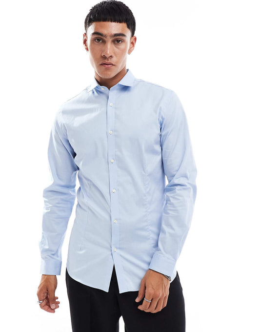 Premium Super Slim Fit Stretch Smart Shirt