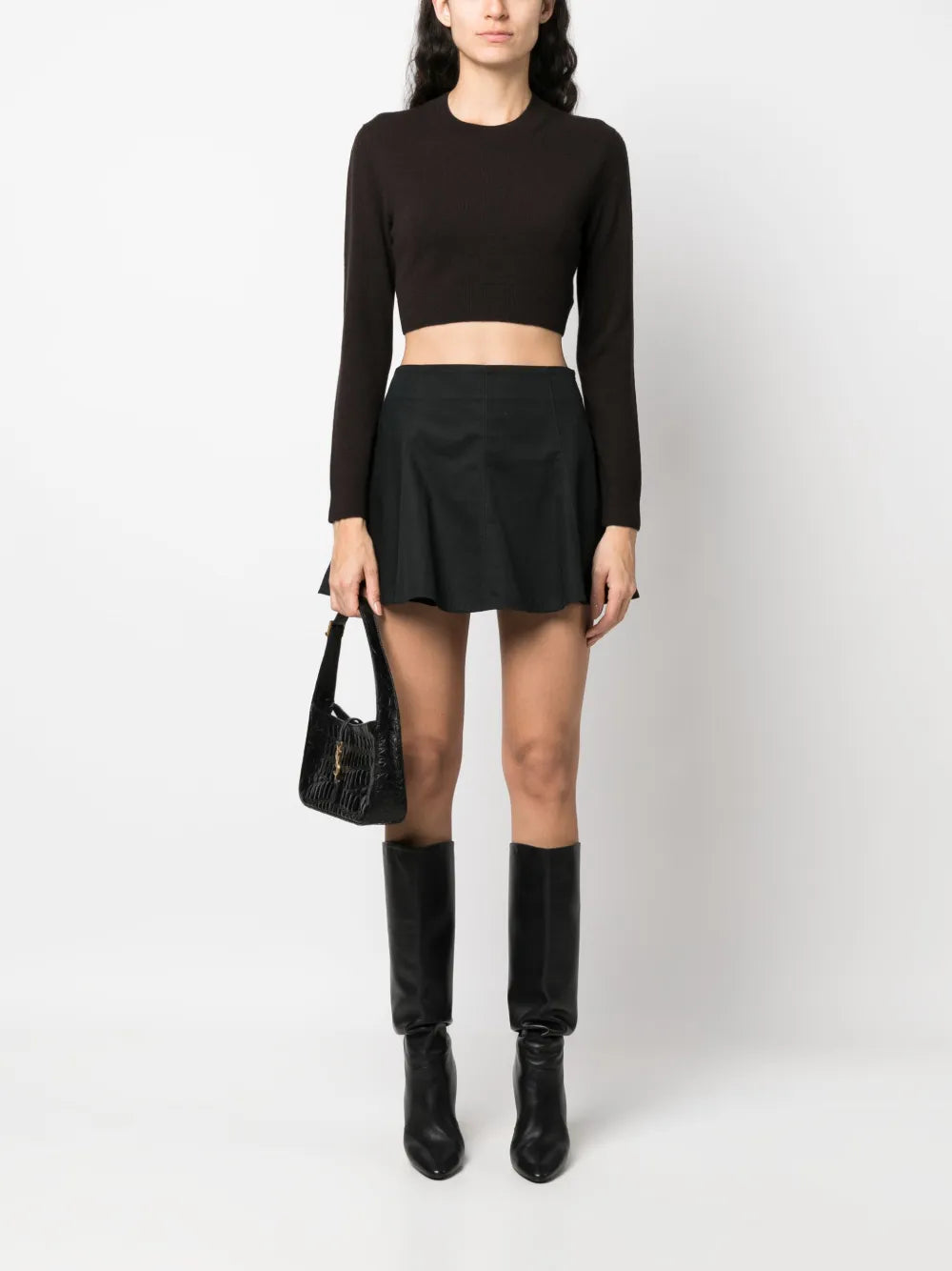 Logo-Embroidered Cropped Jumper