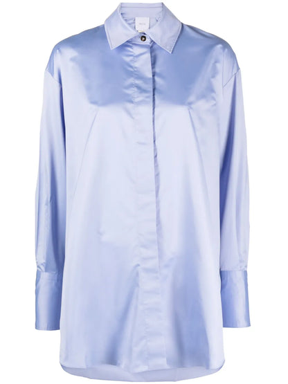 Mini Satin Shirtdress