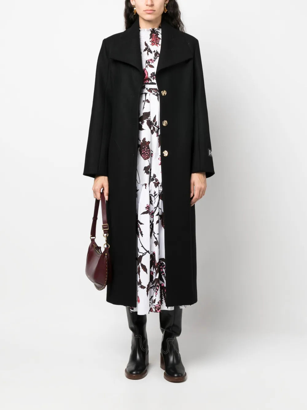 Single-Breasted Wool-Blend Coat