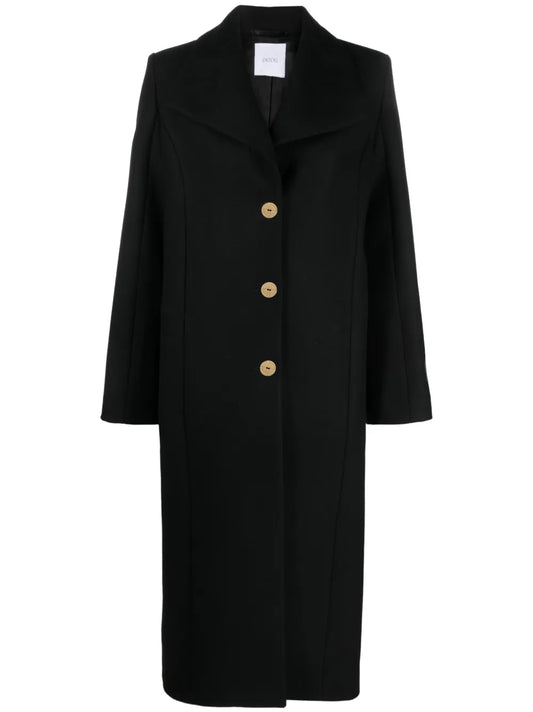 Single-Breasted Wool-Blend Coat