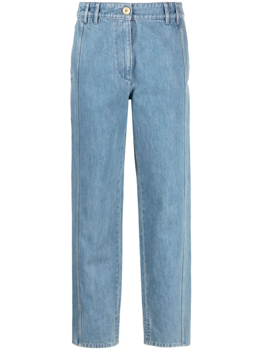 Cargo Low-Rise Tapered Jeans