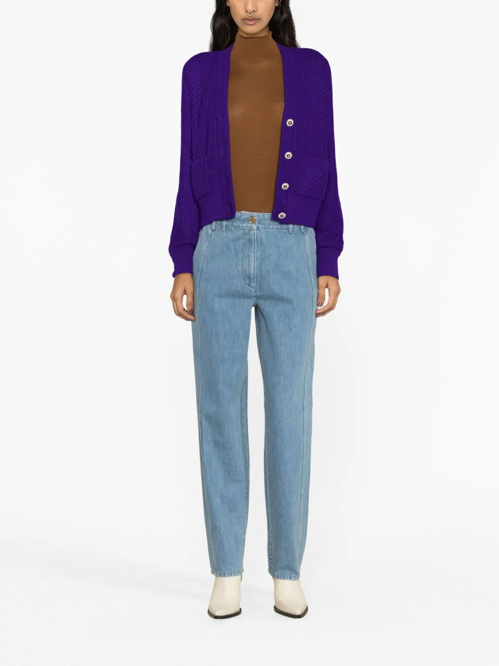 Cargo Low-Rise Tapered Jeans