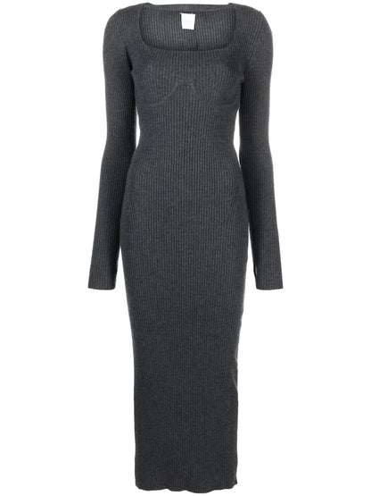 Long-Sleeve Knitted Dress