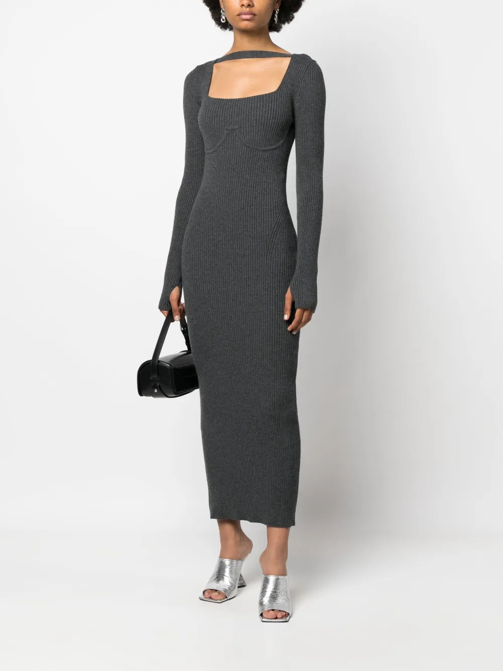 Long-Sleeve Knitted Dress