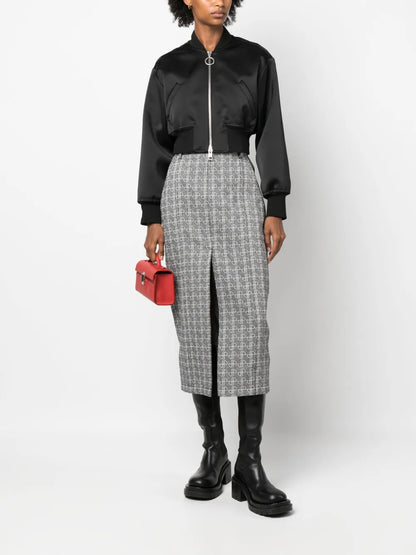Jp Monogram Slit Midi Skirt