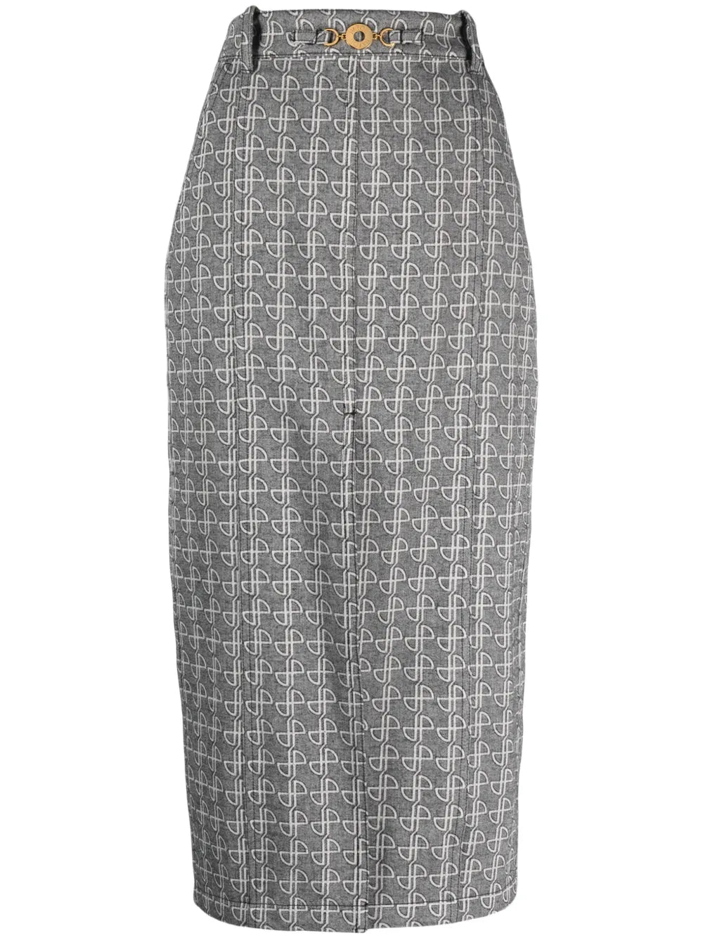 Jp Monogram Slit Midi Skirt