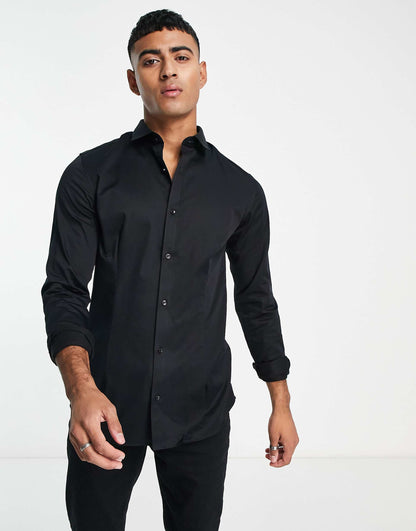 Premium Super Slim Fit Stretch Smart Shirt