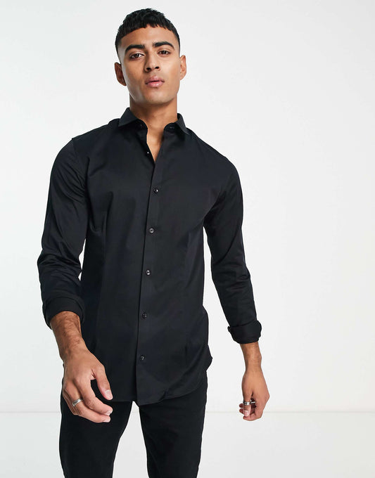 Premium Super Slim Fit Stretch Smart Shirt