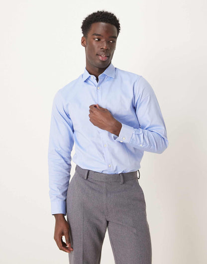 Slim Fit Easy Iron Smart Shirt