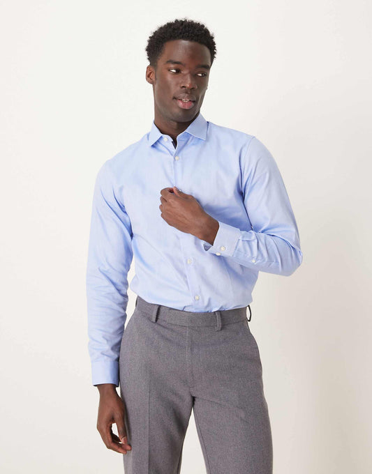 Slim Fit Easy Iron Smart Shirt