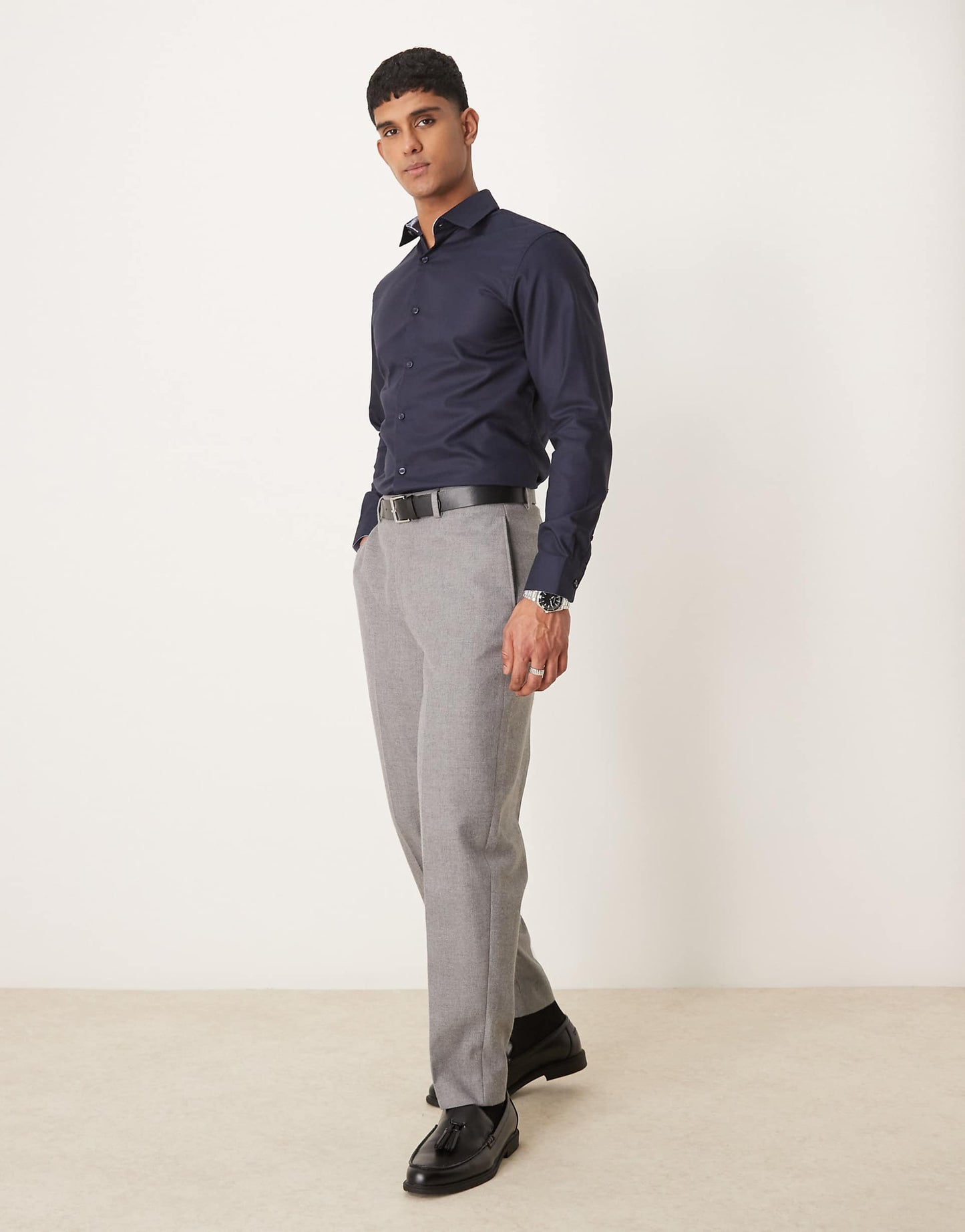 Slim Fit Easy Iron Smart Shirt