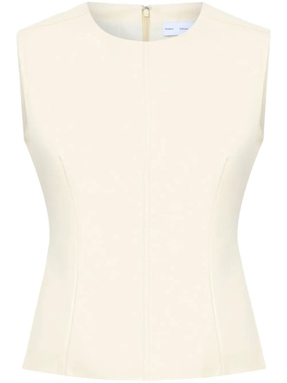 Logan Faux-Leather Sleeveless Top