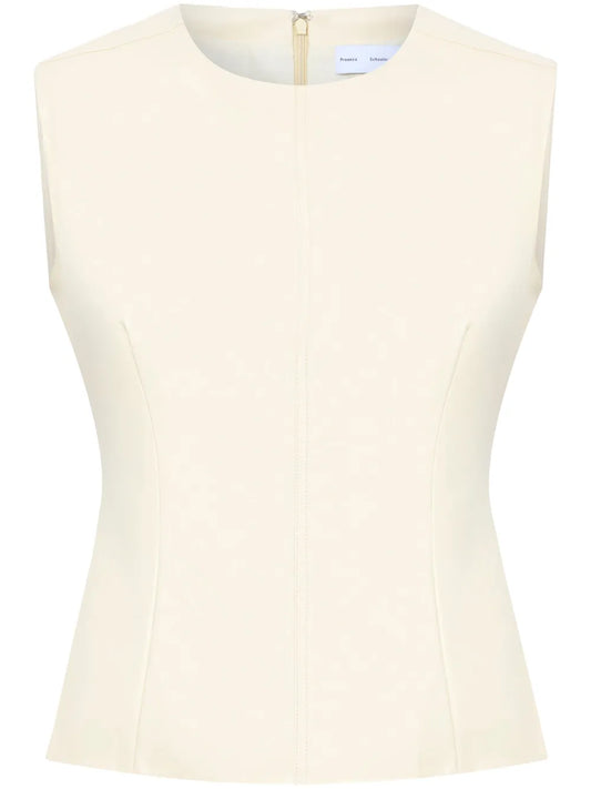 Logan Faux-Leather Sleeveless Top