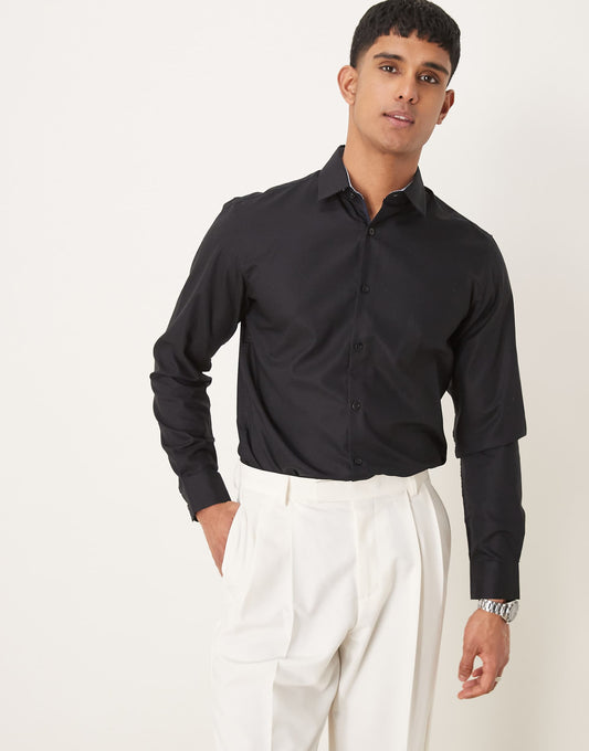 Slim Fit Easy Iron Smart Shirt