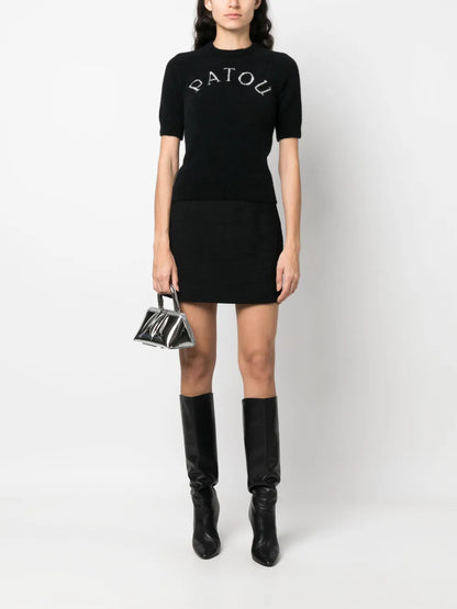 High-Waisted A-Line Miniskirt