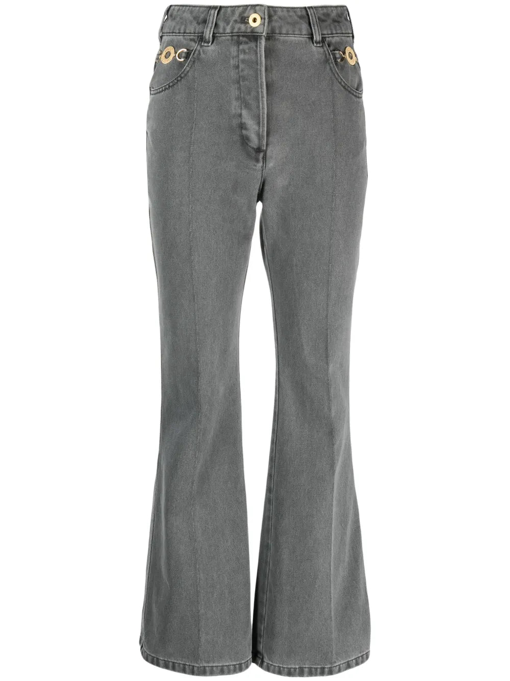 Logo-Embroidered Flared Jeans