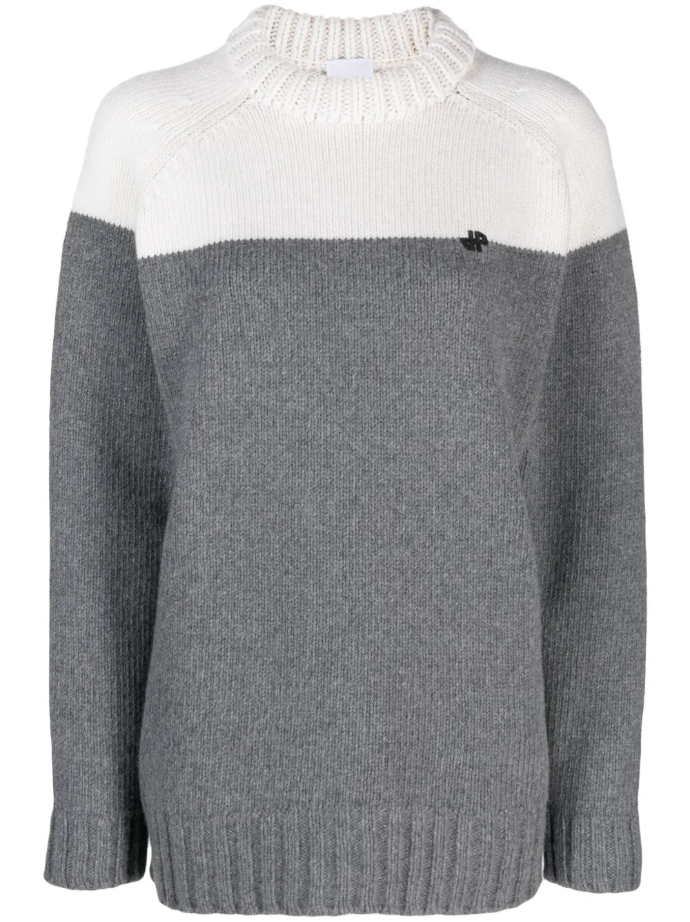 Merino-Blend Colour-Block Jumper