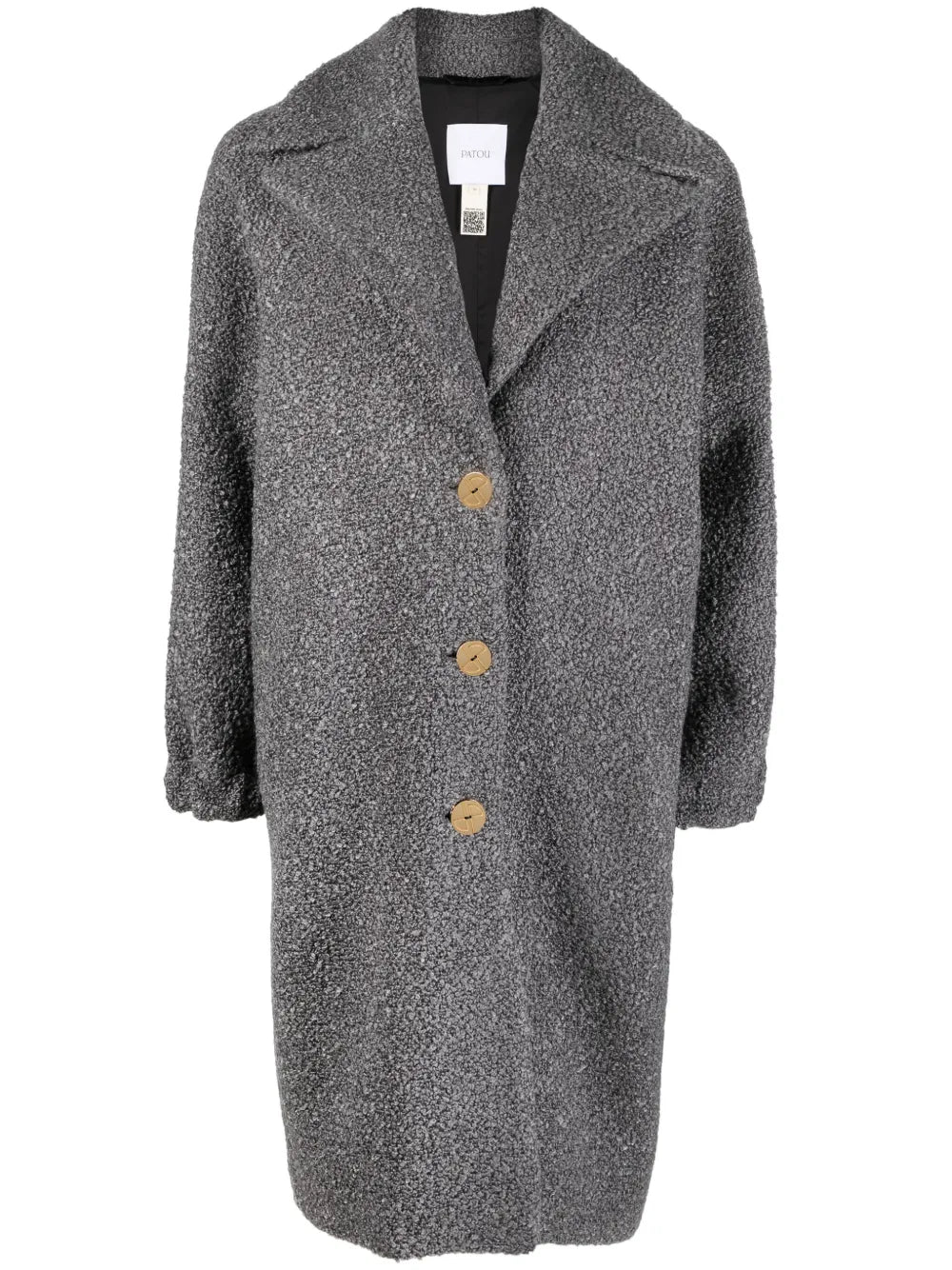 Puff-Sleeve Single-Breasted Coat