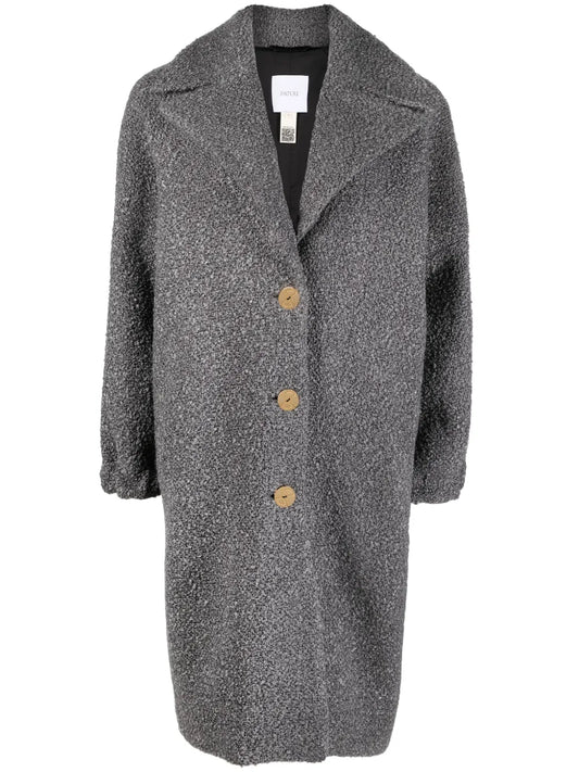 Puff-Sleeve Single-Breasted Coat