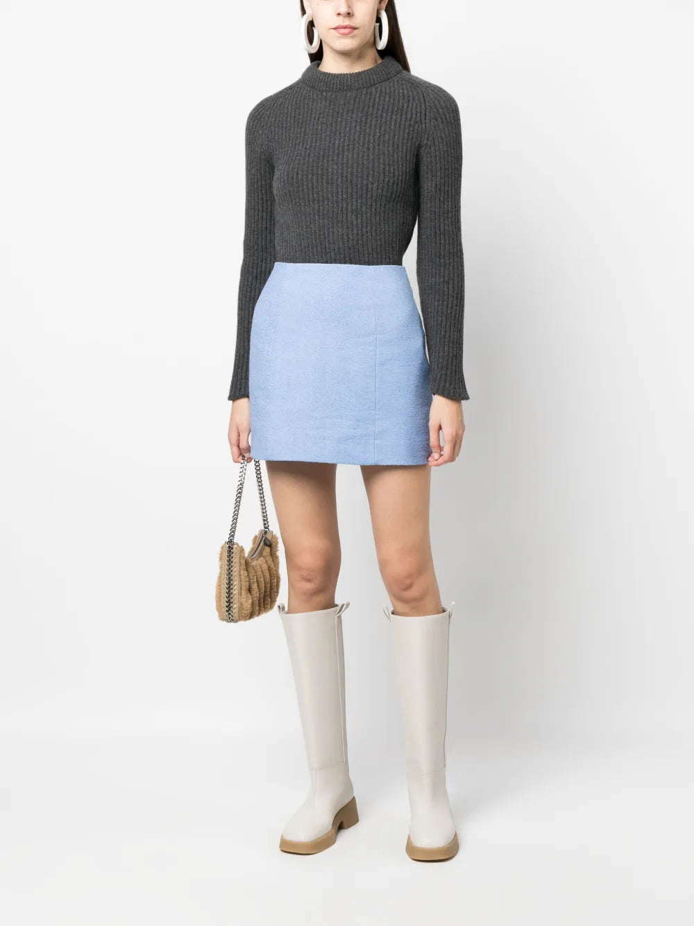 Linen-Blend Miniskirt