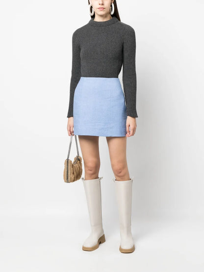 Linen-Blend Miniskirt