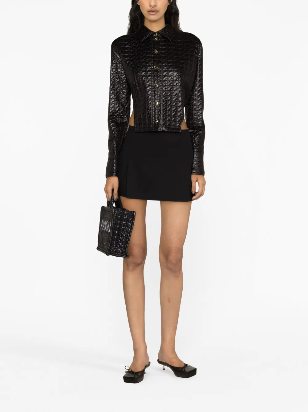 Cut-Out Quilted Jacket