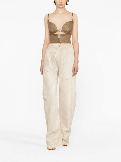 Versace Allover Bustier Top