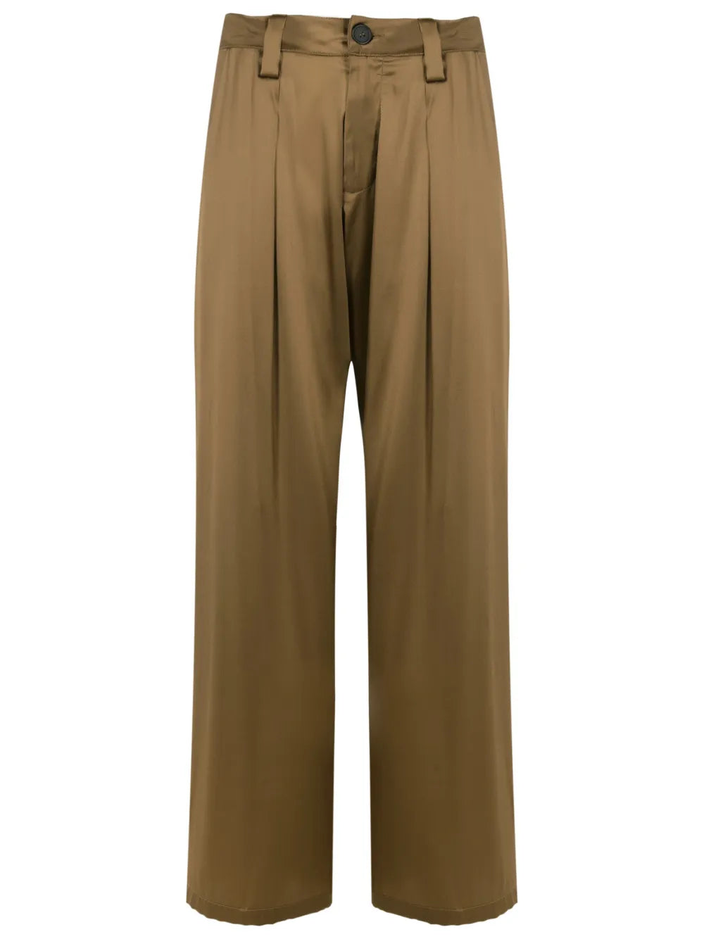 Straight-Leg Silk Trousers
