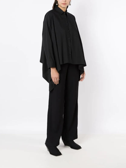 Mid-Rise Wide-Leg Trousers
