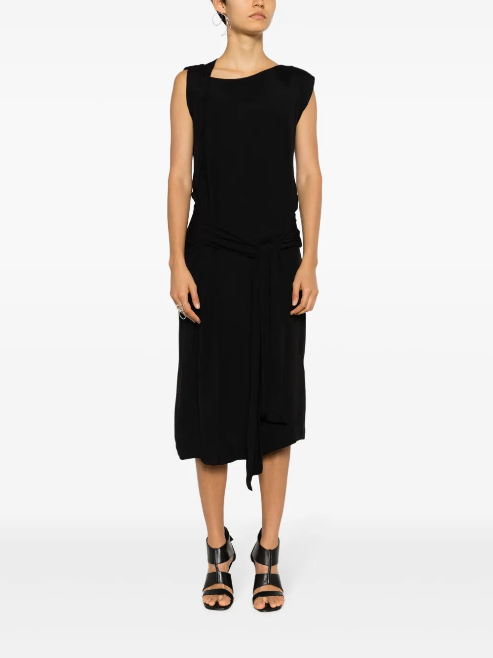 Funil Tied-Waist Midi Dress