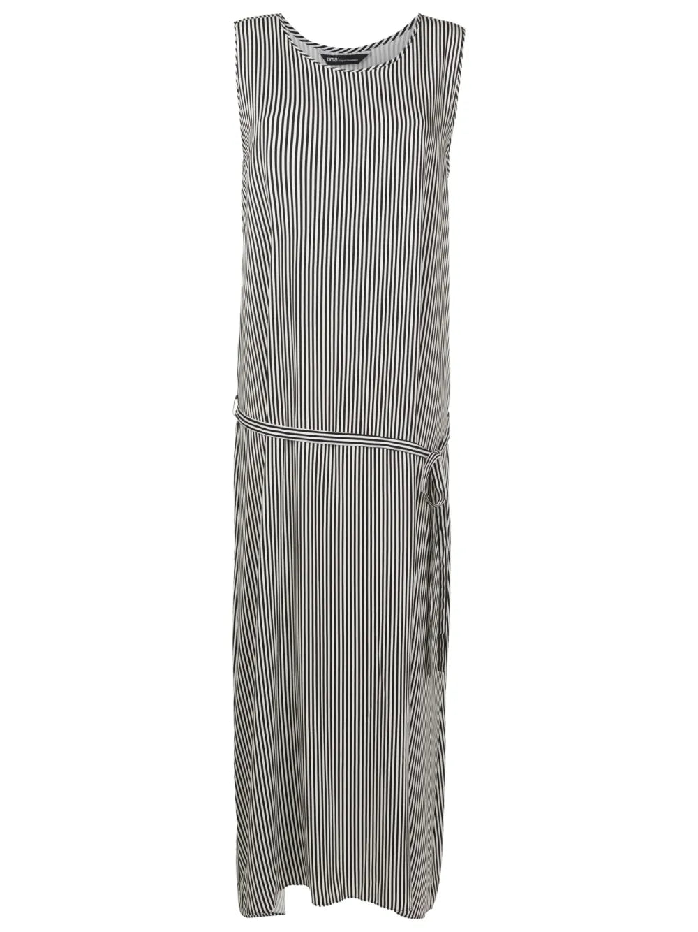Striped Tied-Waist Maxi Dress