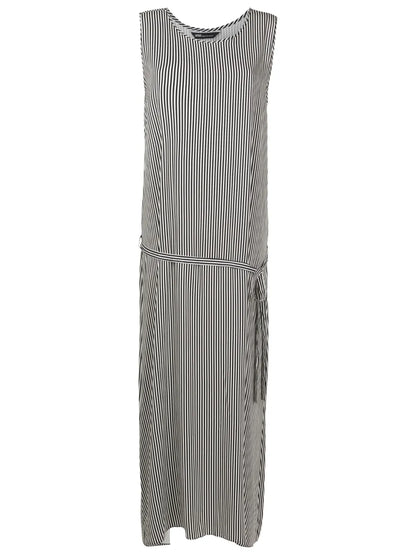 Striped Tied-Waist Maxi Dress