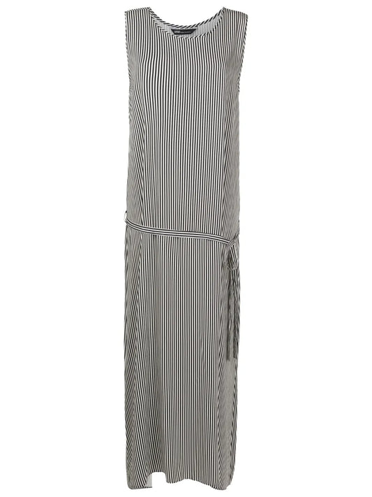 Striped Tied-Waist Maxi Dress