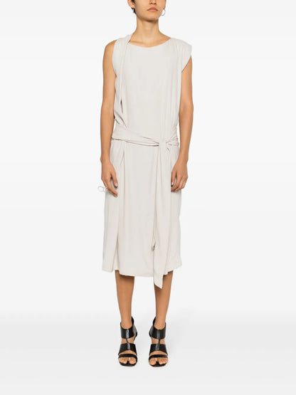 Funil Belted Jersey Midi Dress