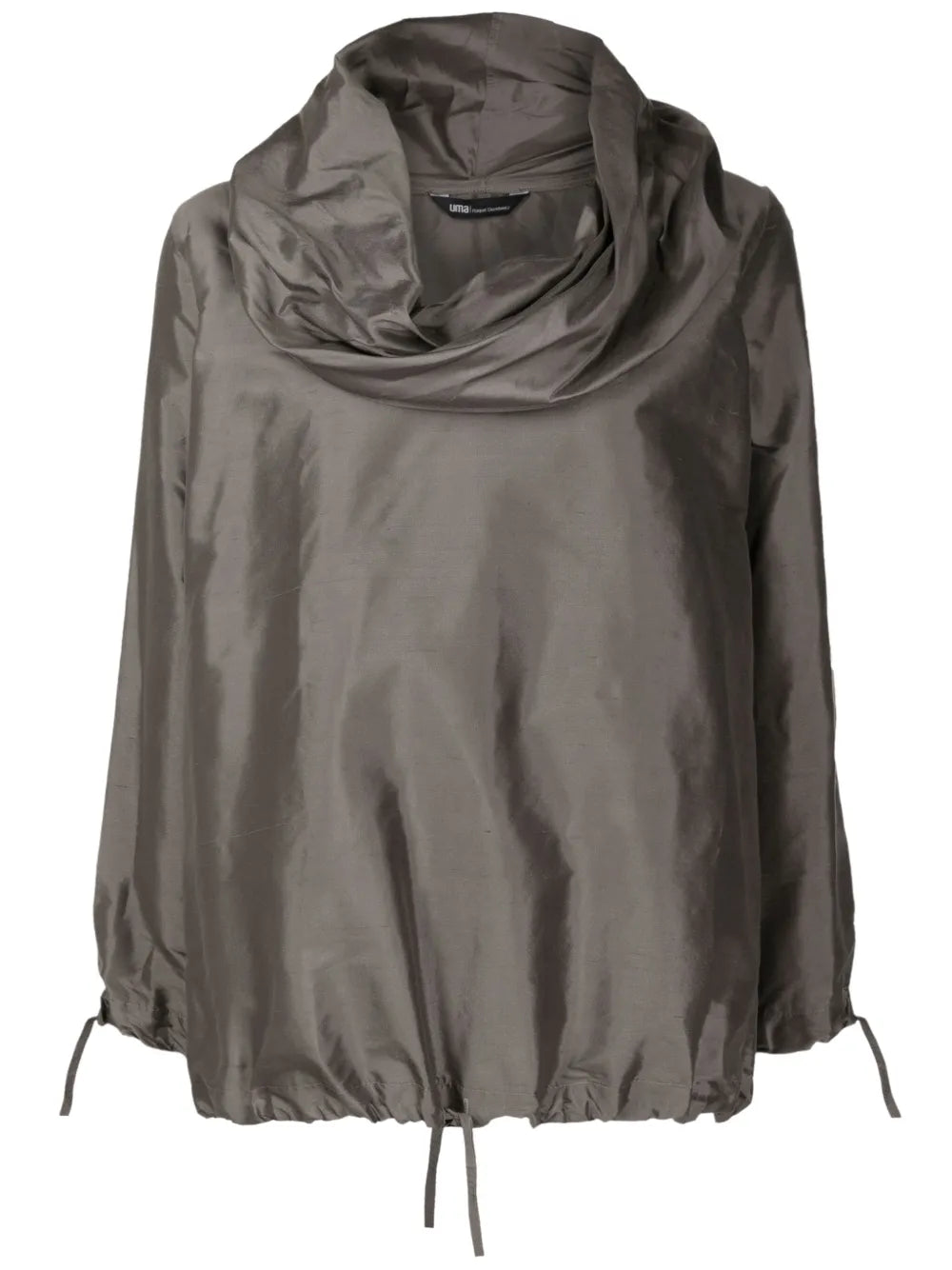 Cowl-Neck Silk Blouse
