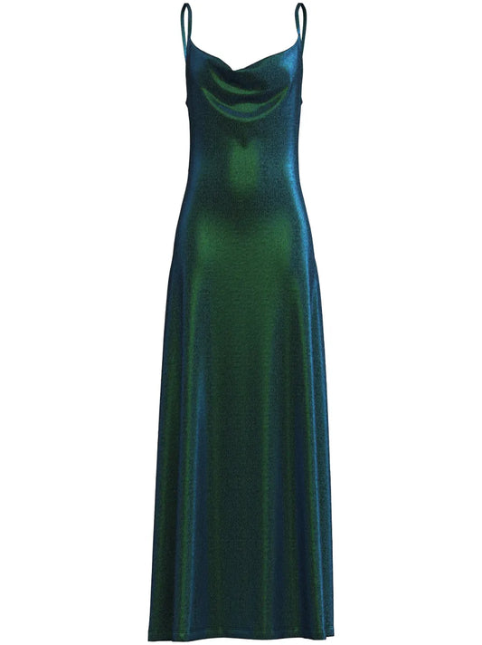 Lurex-Detail Maxi Dress