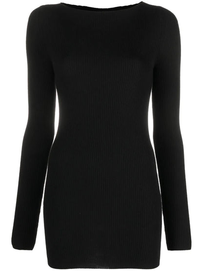 Cut Out-Detail Wool Top