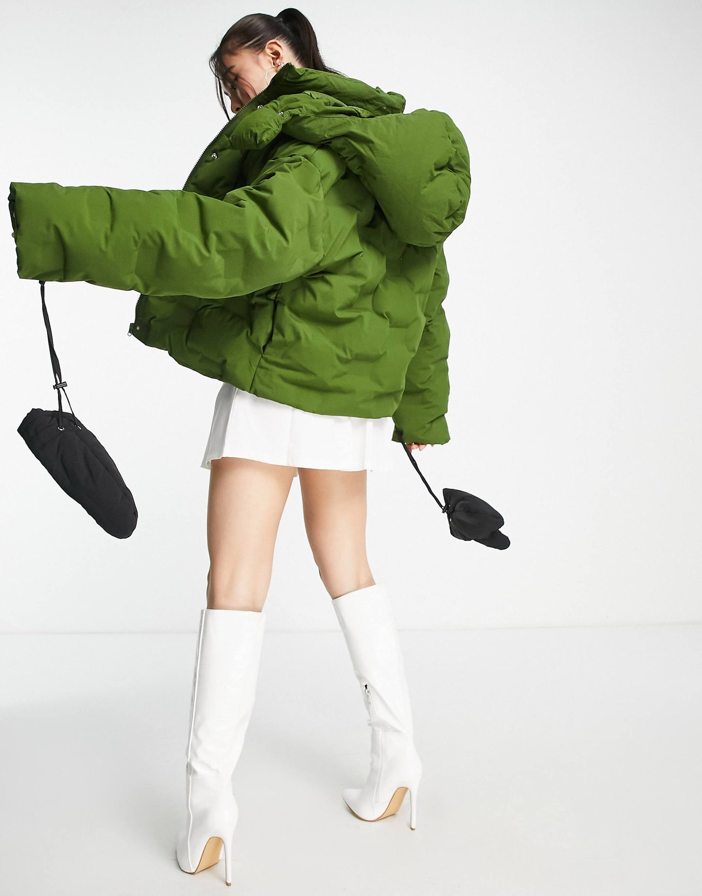 Puffer Coat With Mittens