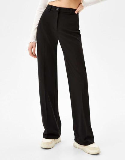 Wide Leg Slouchy Dad Tailored Trousers