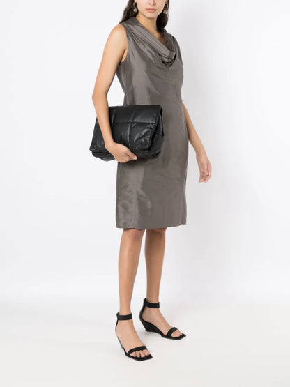 Cowl-Neck Silk Midi Dress