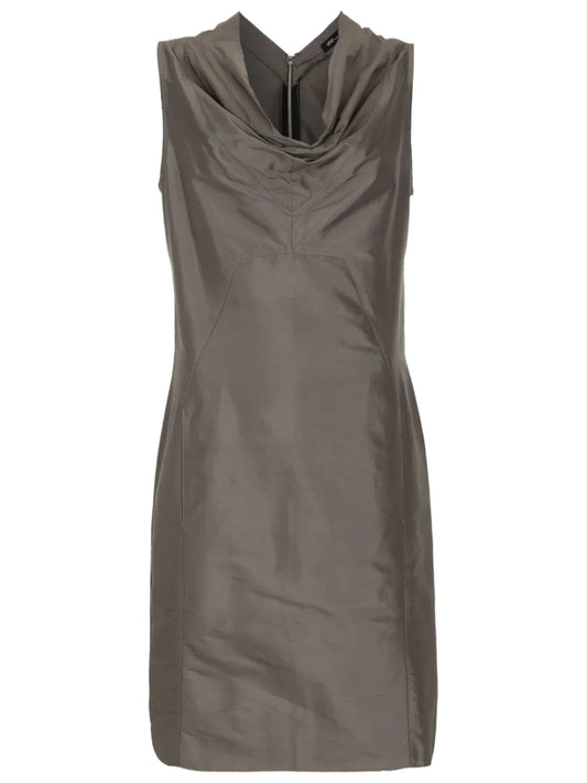 Cowl-Neck Silk Midi Dress