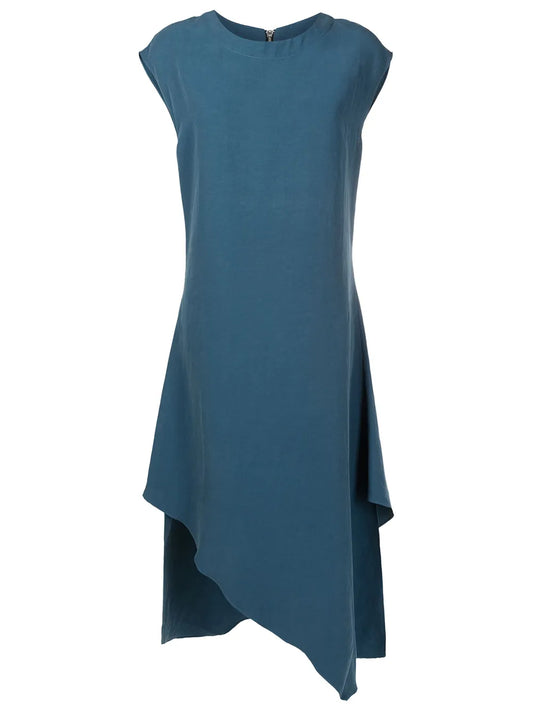 Sleeveless Asymmetric Midi Dress