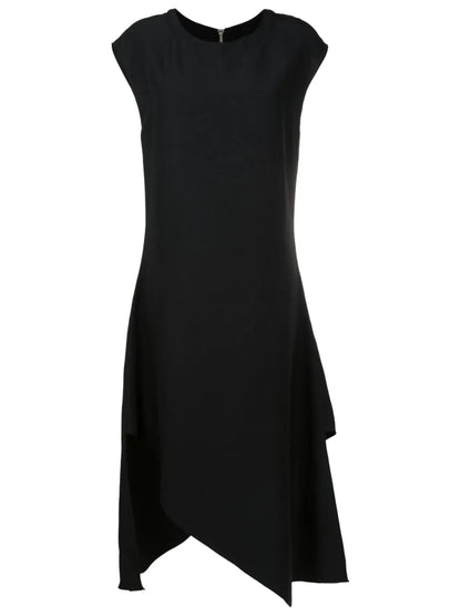 Sleeveless Asymmetric Midi Dress
