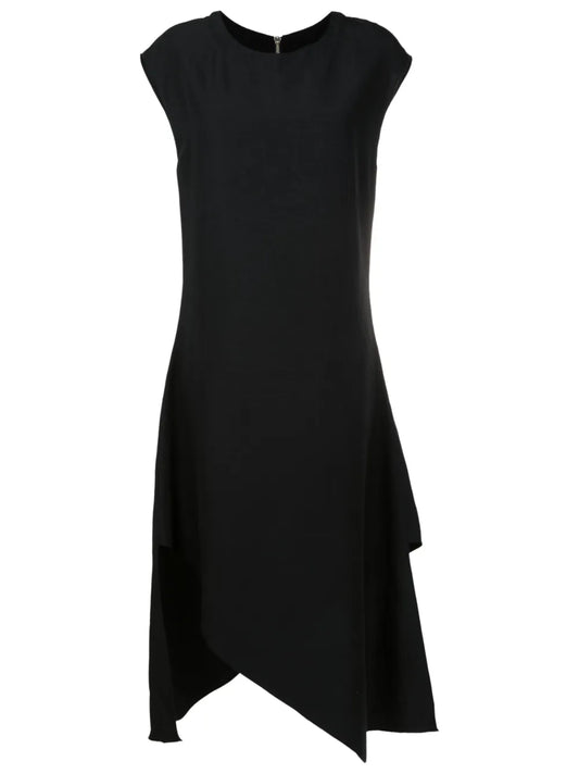 Sleeveless Asymmetric Midi Dress