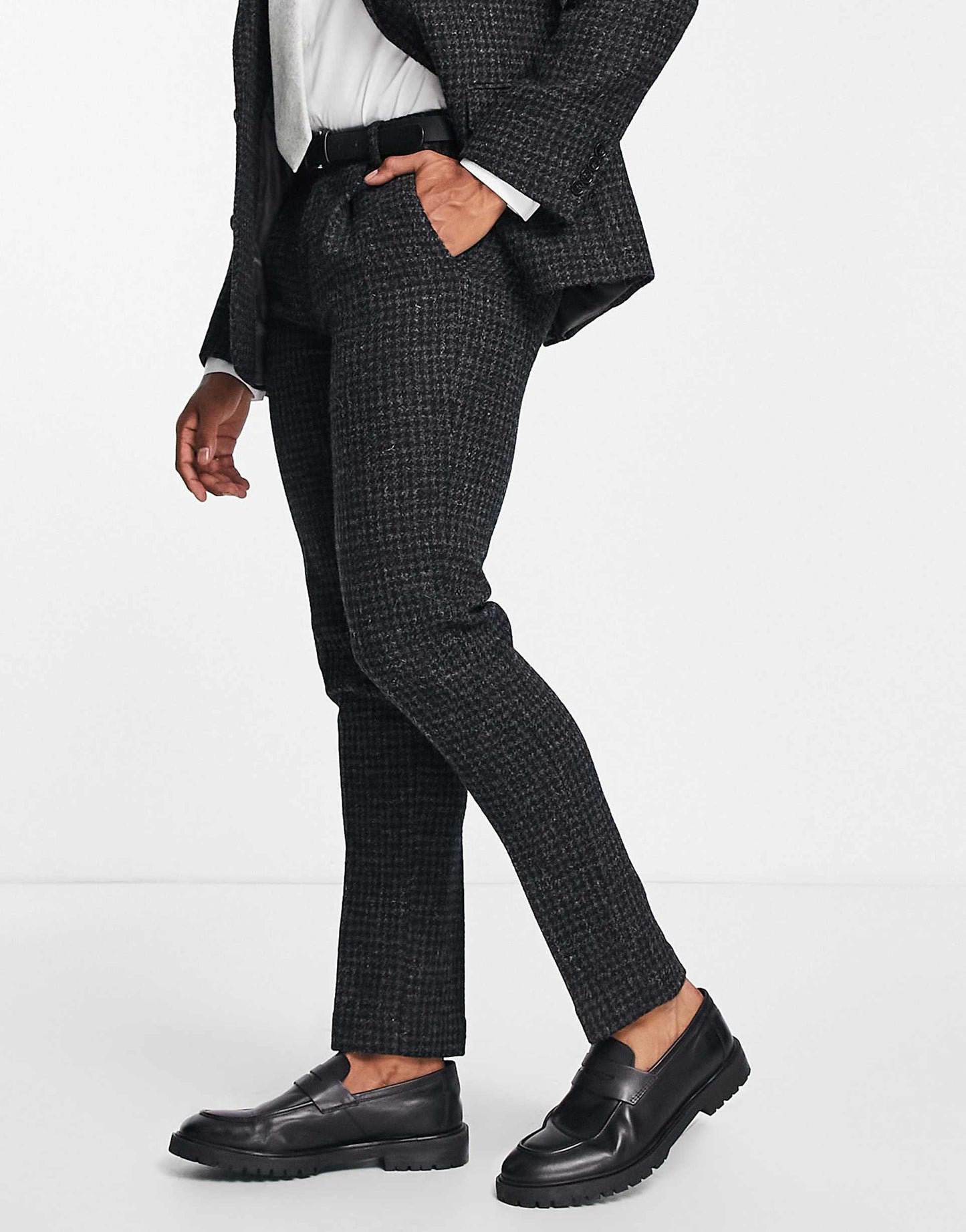 Harris Tweed Slim Suit Trousers